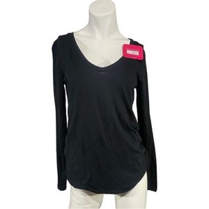 Isabel Maternity by Ingrid & Isabel Long Sleeve Shirt Size Small Black